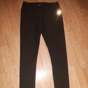 Reebok Women's Black Active Leggings w/White Logo